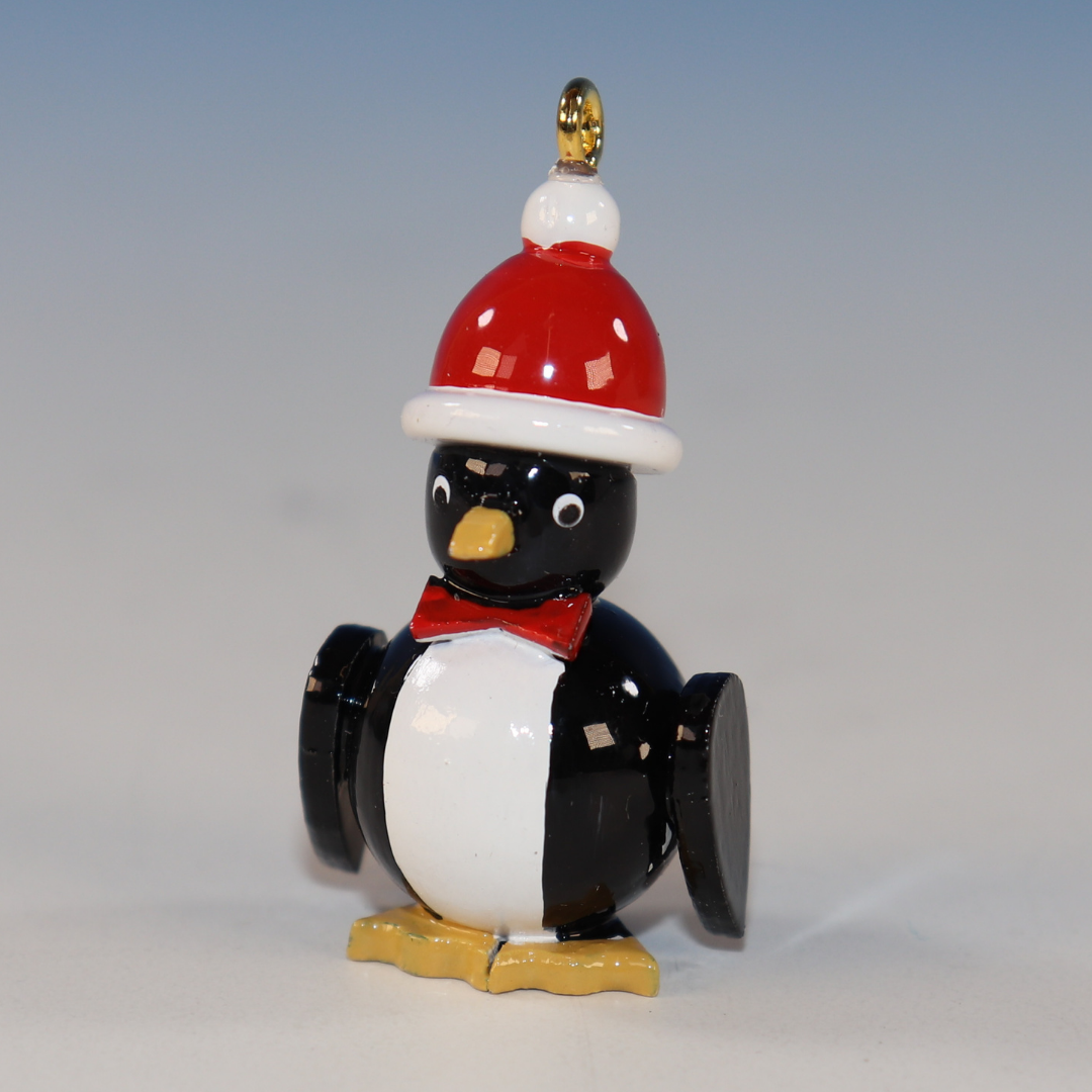 Mini Penguin with Santa Hat - Christmas tree decoration